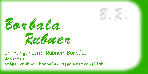 borbala rubner business card